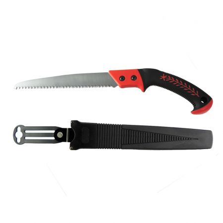 Professional Straight Blade Pruning Saw with Plastic Scabbard - Straight blade pruning handsaw with plastic handle